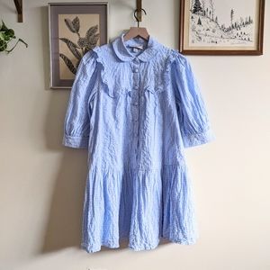 Sandy Liang for Target Gingham ruffle mini dress NWT
